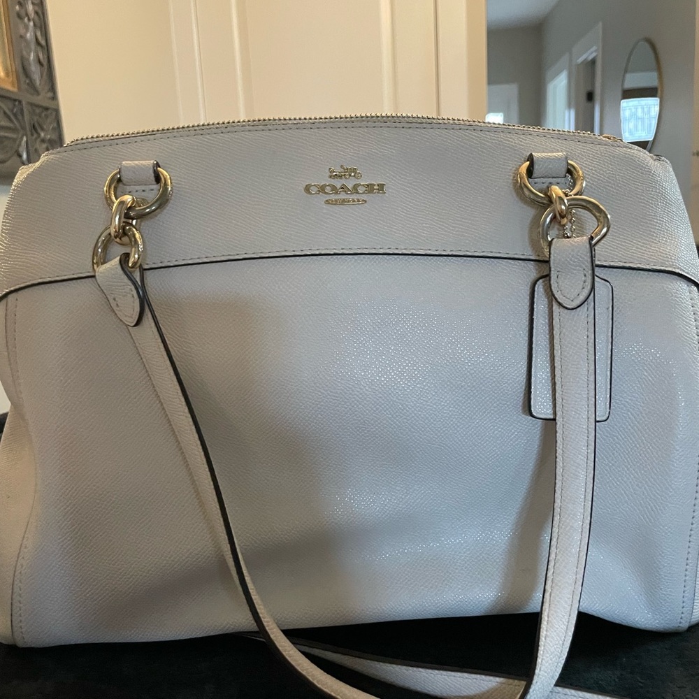 Coach leather handbag.